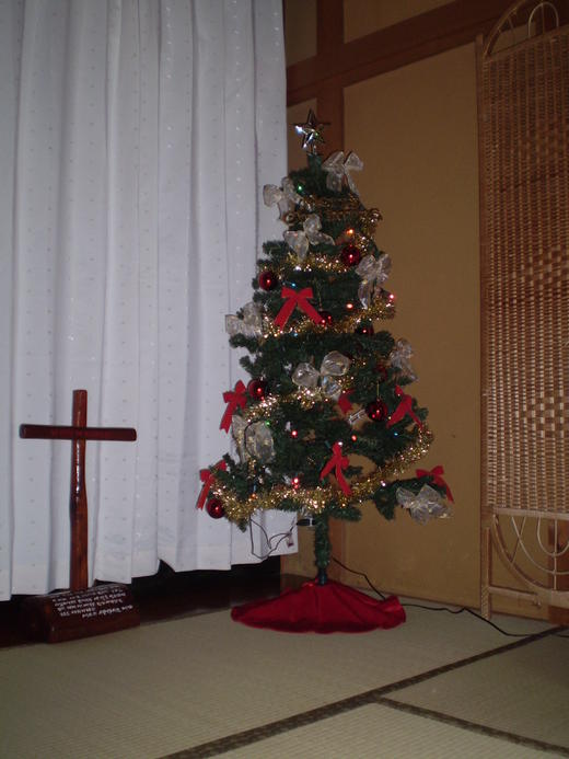 いとすぎ教会初のクリスマスツリー いとすぎ教会初のクリスマスツリー